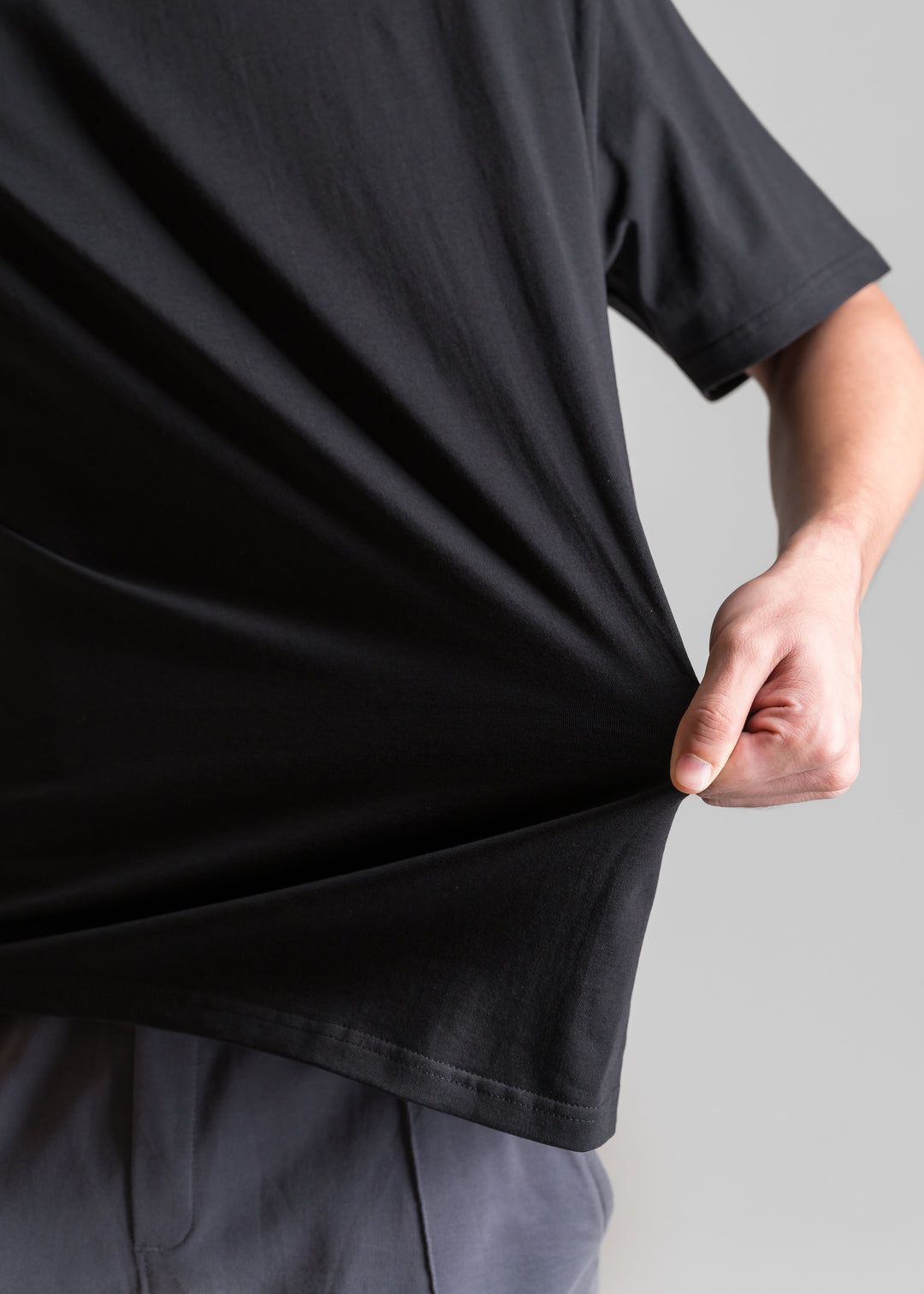 Stretch Box-Fit T-shirt — Black