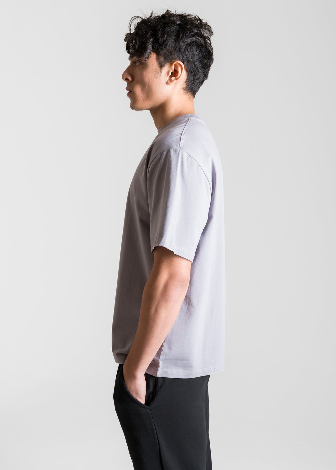 Stretch Box-Fit T-shirt — Steel Grey