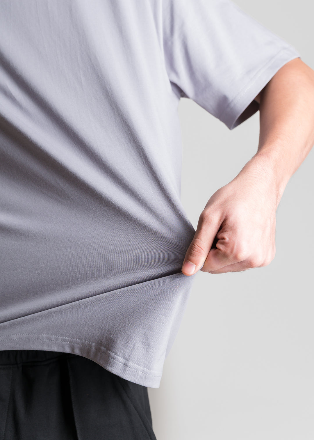 Stretch Box-Fit T-shirt — Steel Grey
