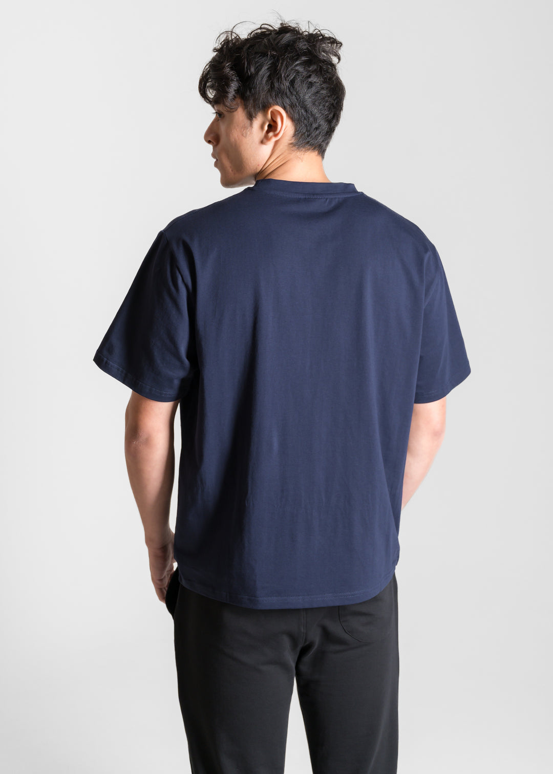 Stretch Box-Fit T-shirt — Navy Blue