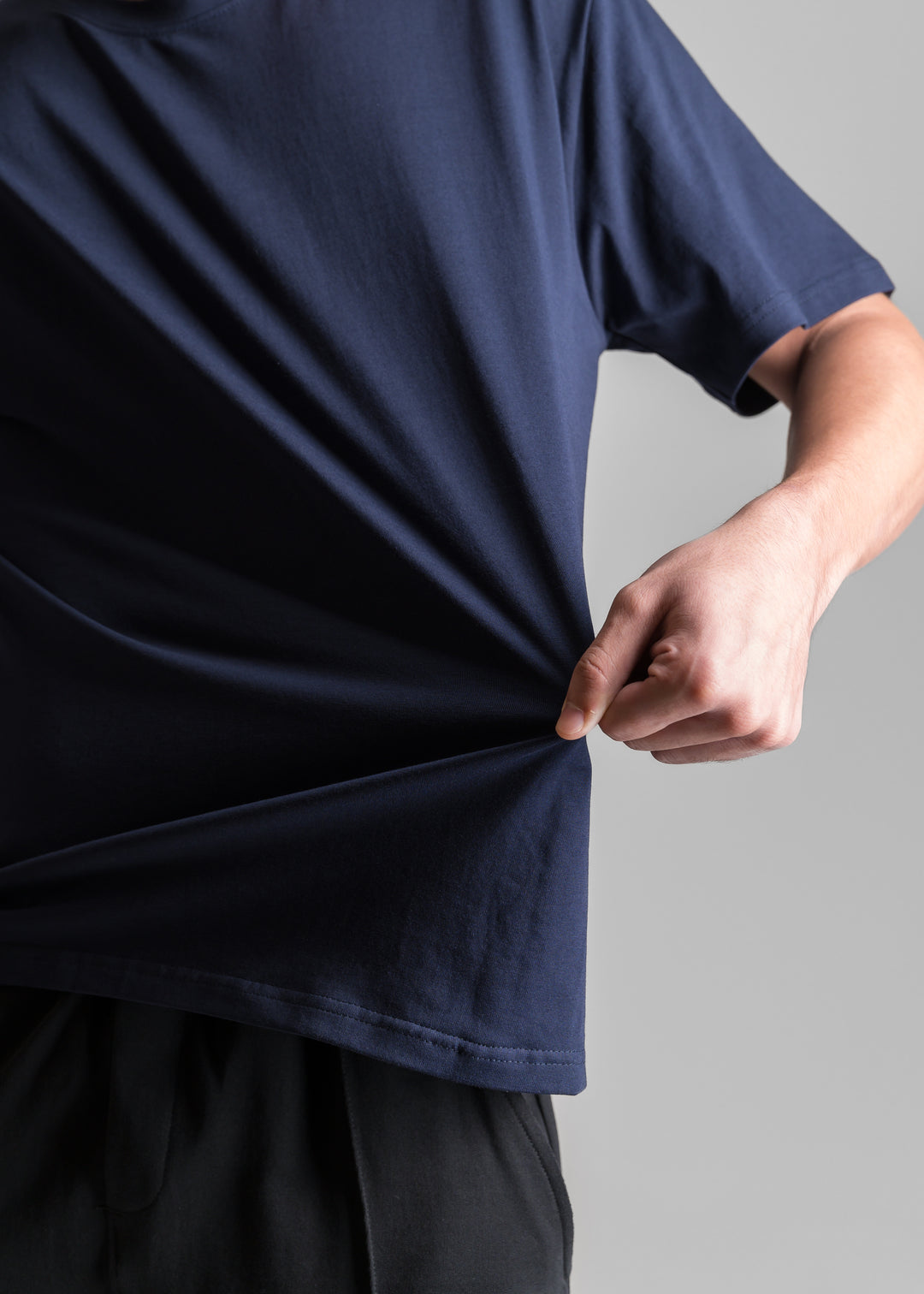 Stretch Box-Fit T-shirt — Navy Blue