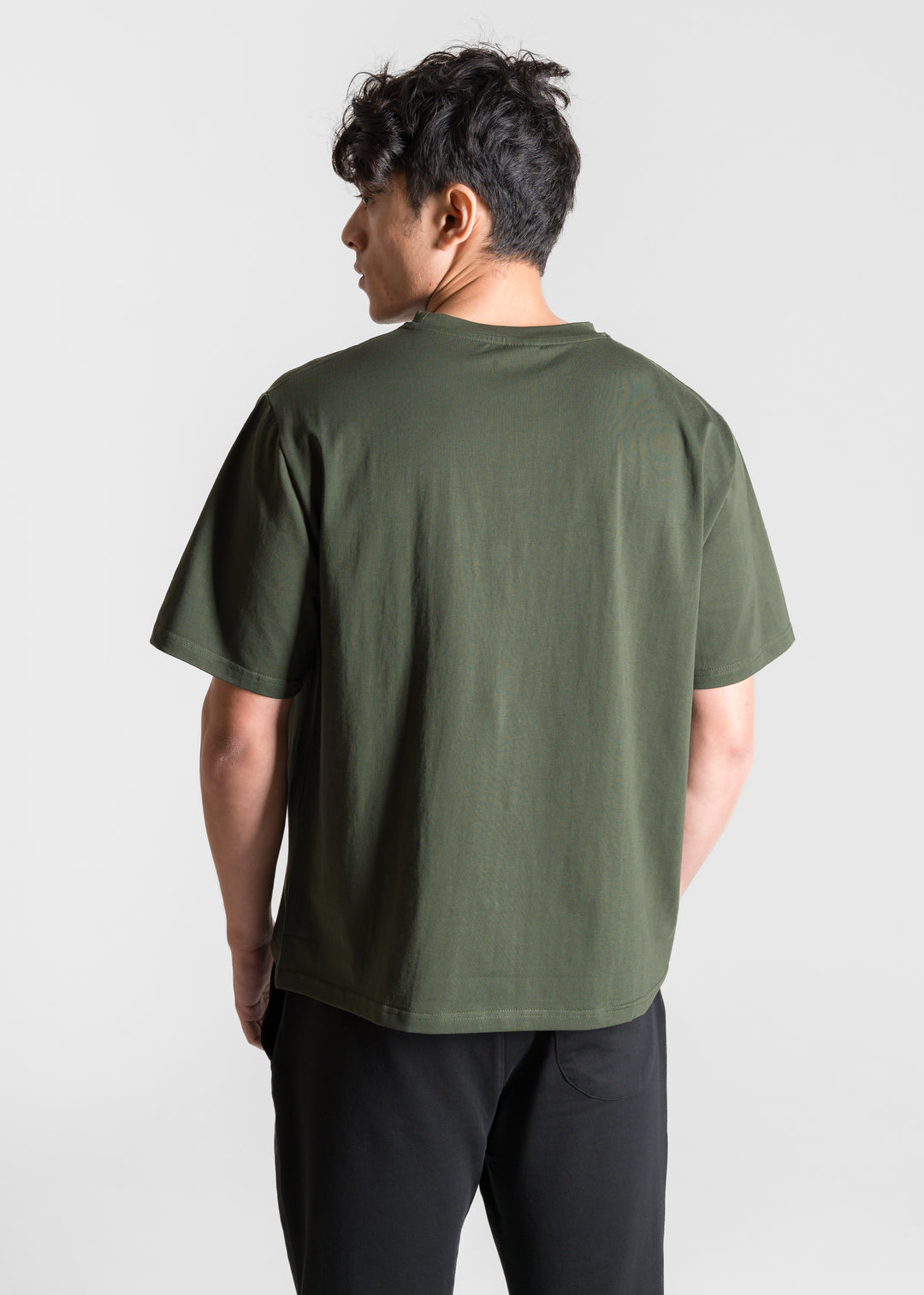 Stretch Box-Fit T-shirt — Dark Olive