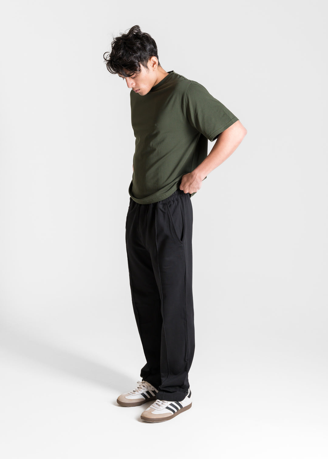 Stretch Box-Fit T-shirt — Dark Olive