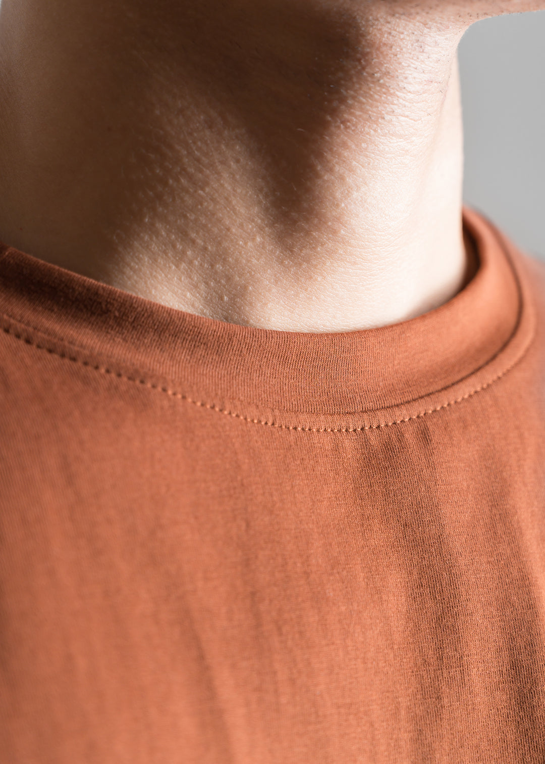 Stretch Box-Fit T-shirt — Brick Brown