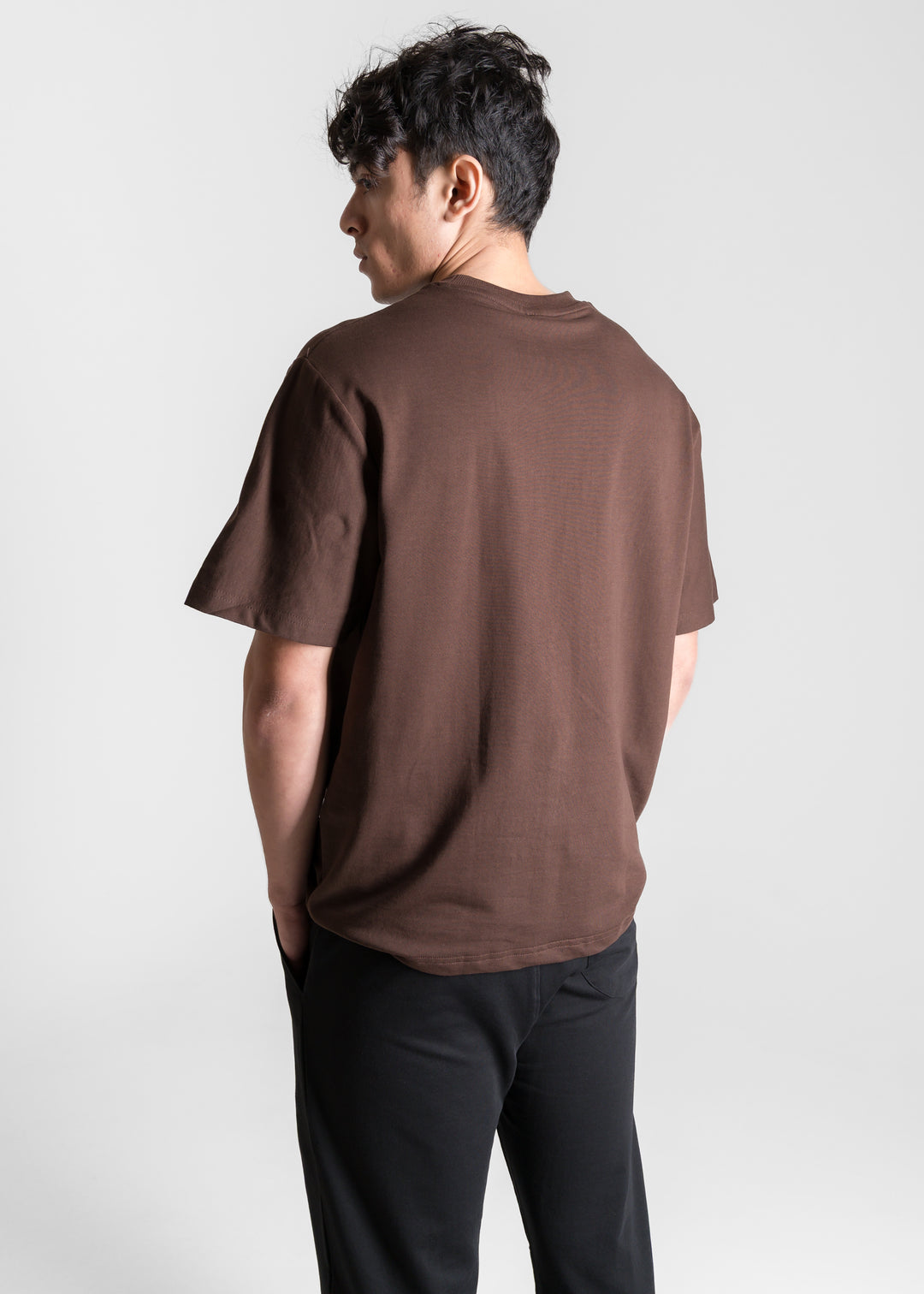 Heavy Box-Fit T-shirt — Dark Brown