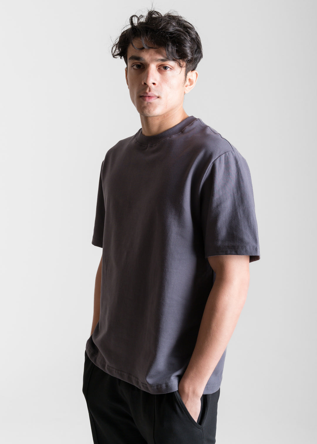 Heavy Box-Fit T-shirt — Dark Grey