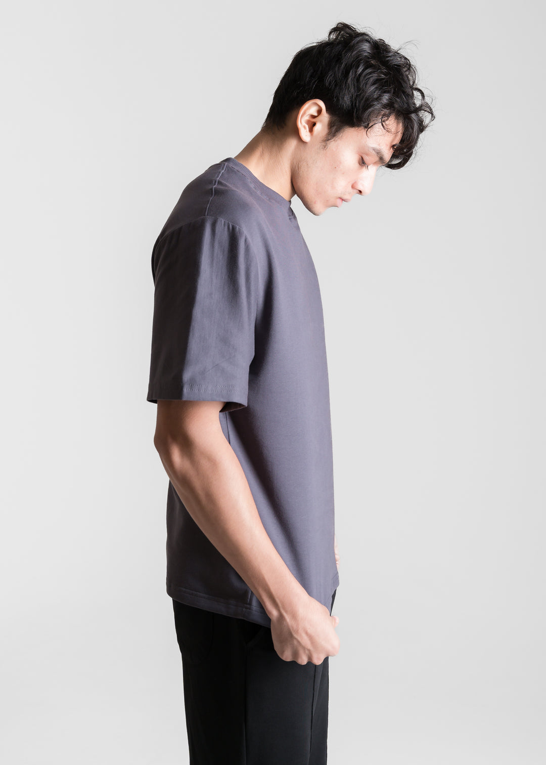 Heavy Box-Fit T-shirt — Dark Grey
