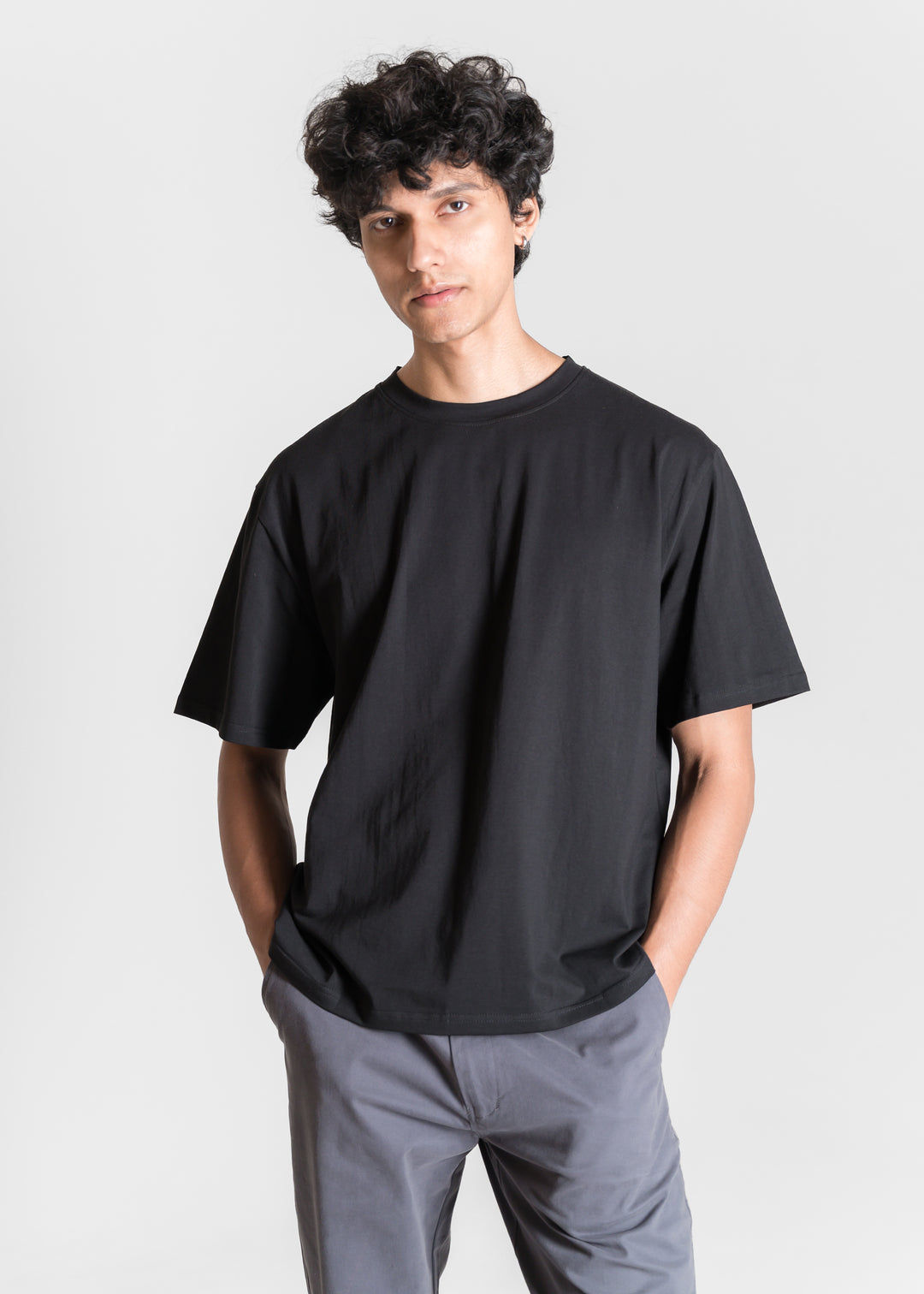 Stretch Box-Fit T-shirt — Black