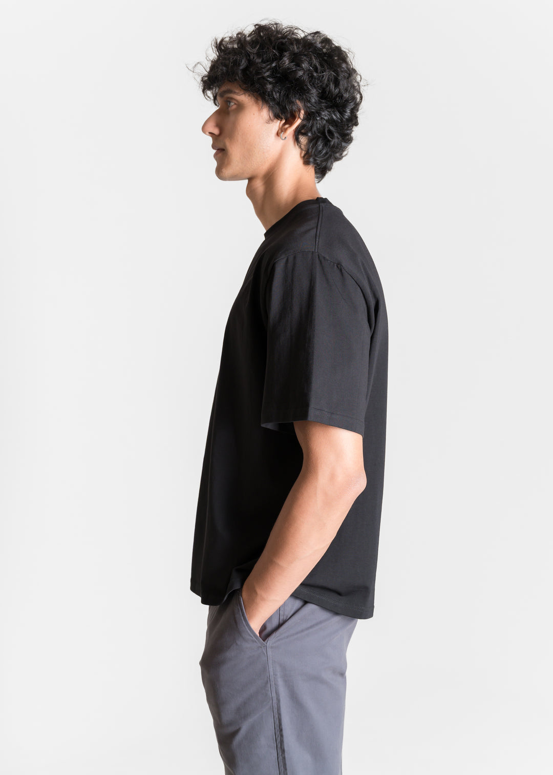 Stretch Box-Fit T-shirt — Black