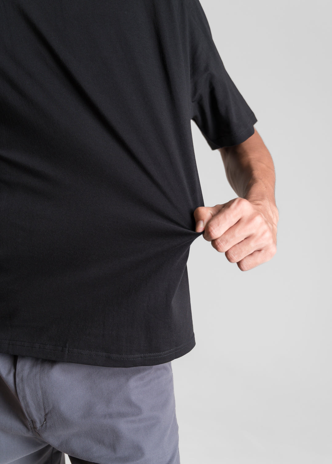 Stretch Box-Fit T-shirt — Black