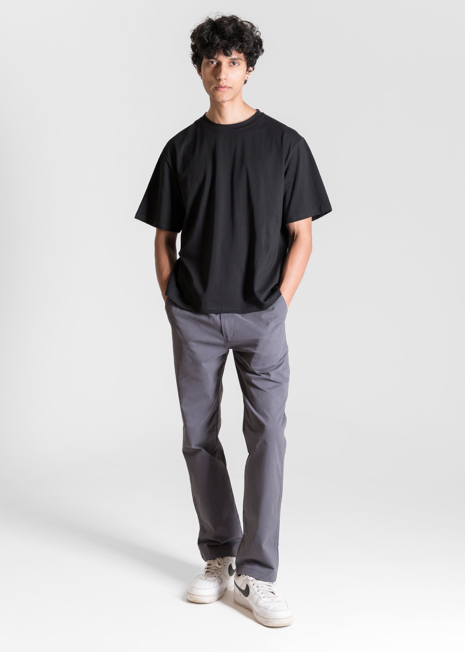 Stretch Box-Fit T-shirt — Black