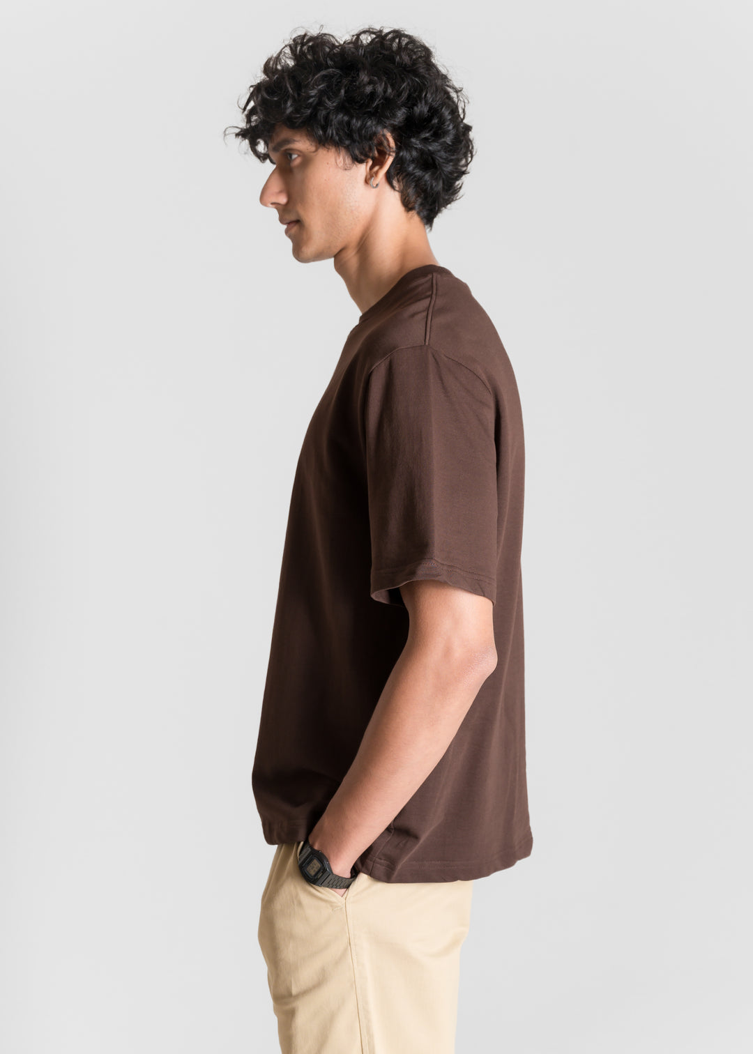 Heavy Box-Fit T-shirt — Dark Brown