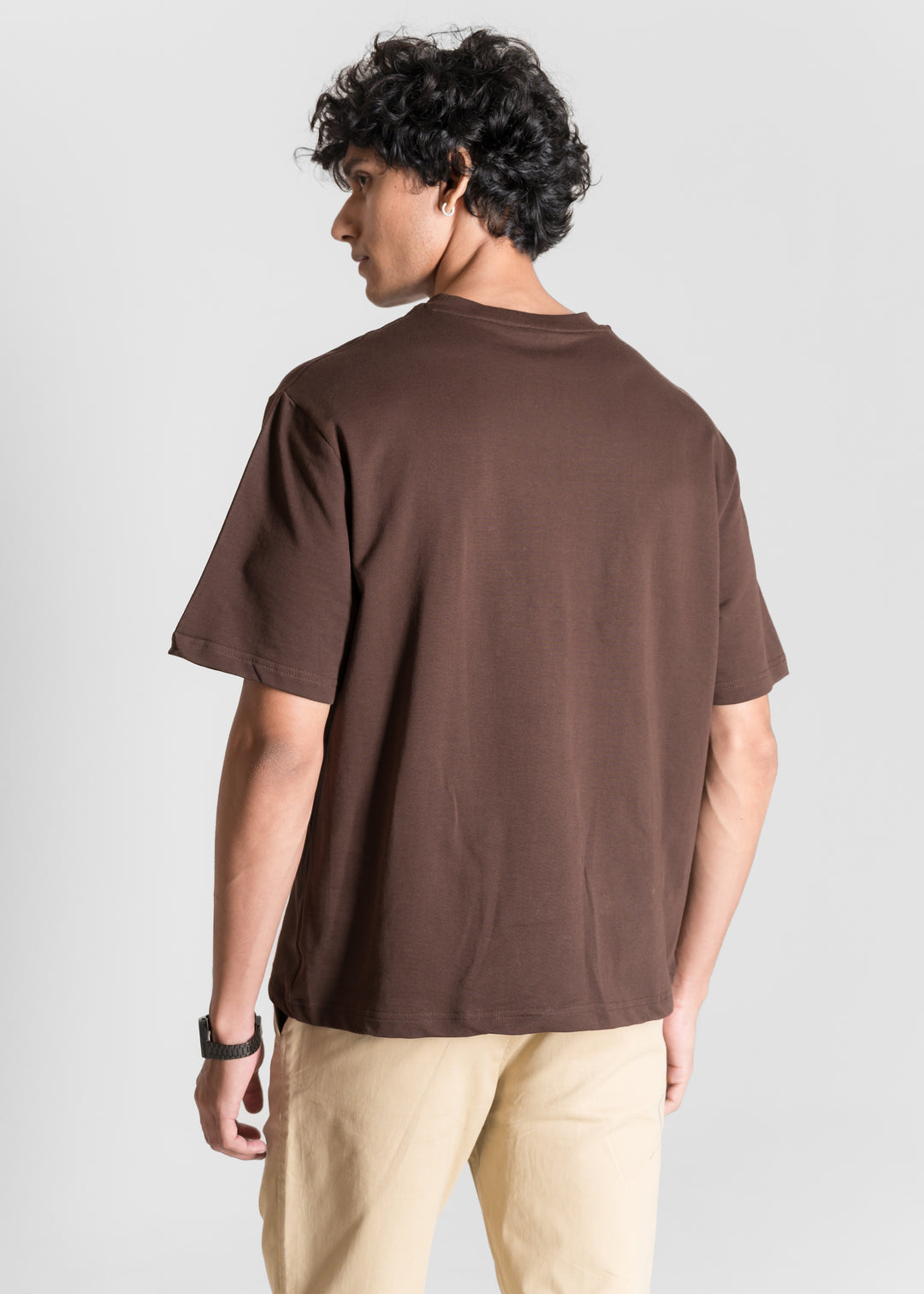 Heavy Box-Fit T-shirt — Dark Brown