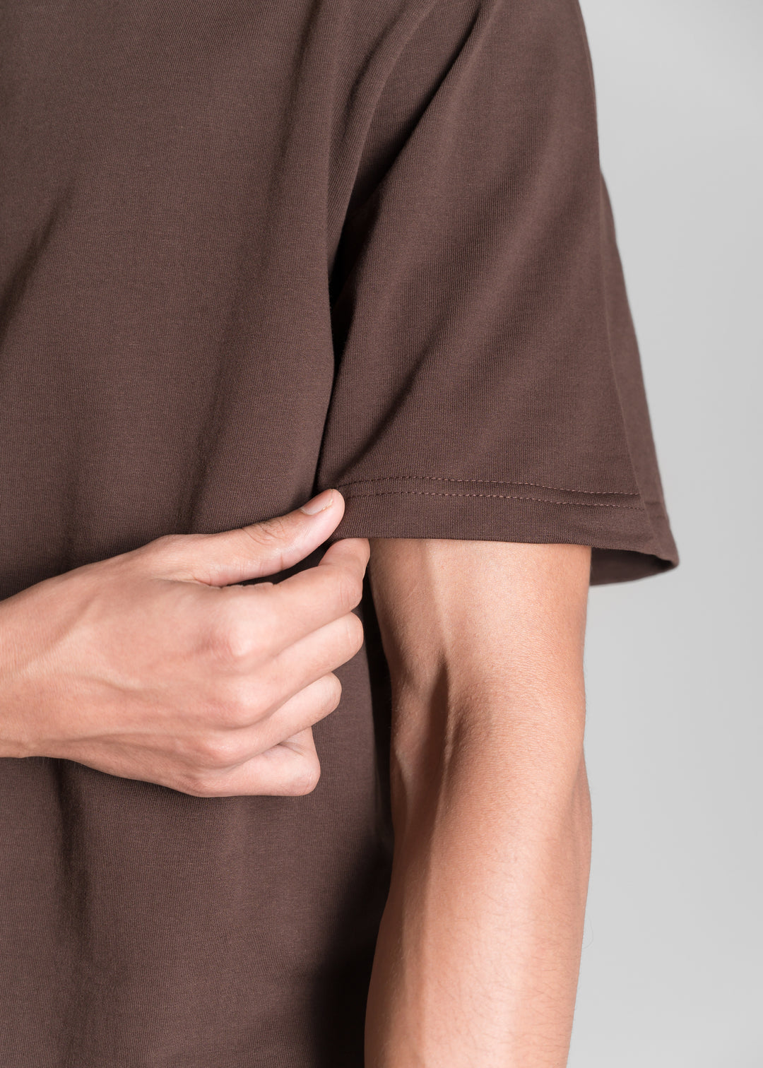 Heavy Box-Fit T-shirt — Dark Brown