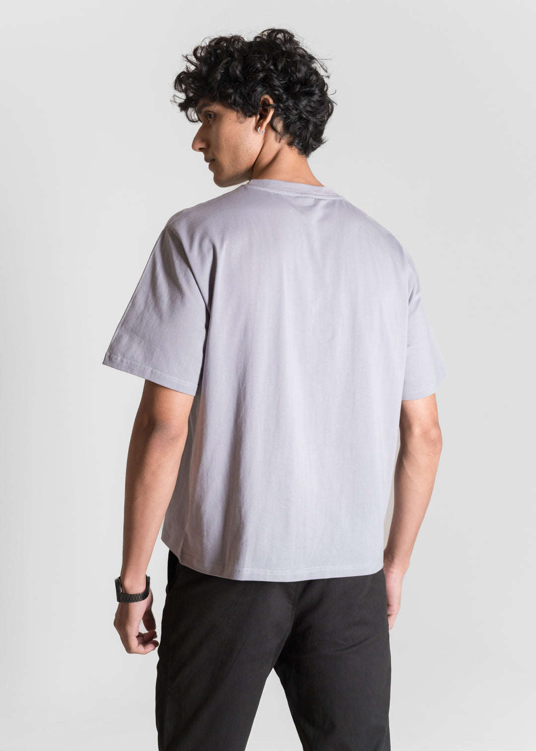 Stretch Box-Fit T-shirt — Steel Grey