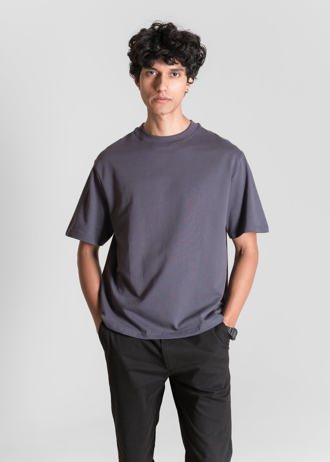Heavy Box-Fit T-shirt — Dark Grey