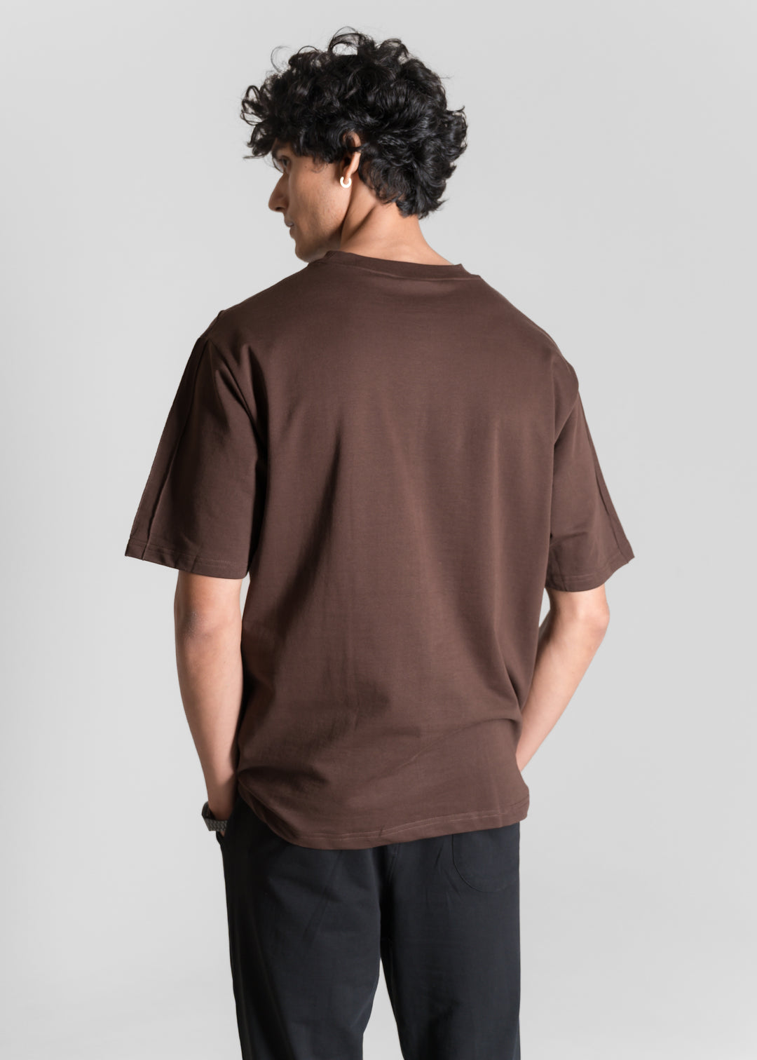 Heavy Relaxed Ridge T-shirt — Dark Brown