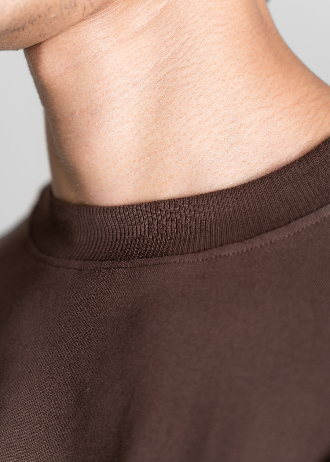 Heavy Relaxed Ridge T-shirt — Dark Brown