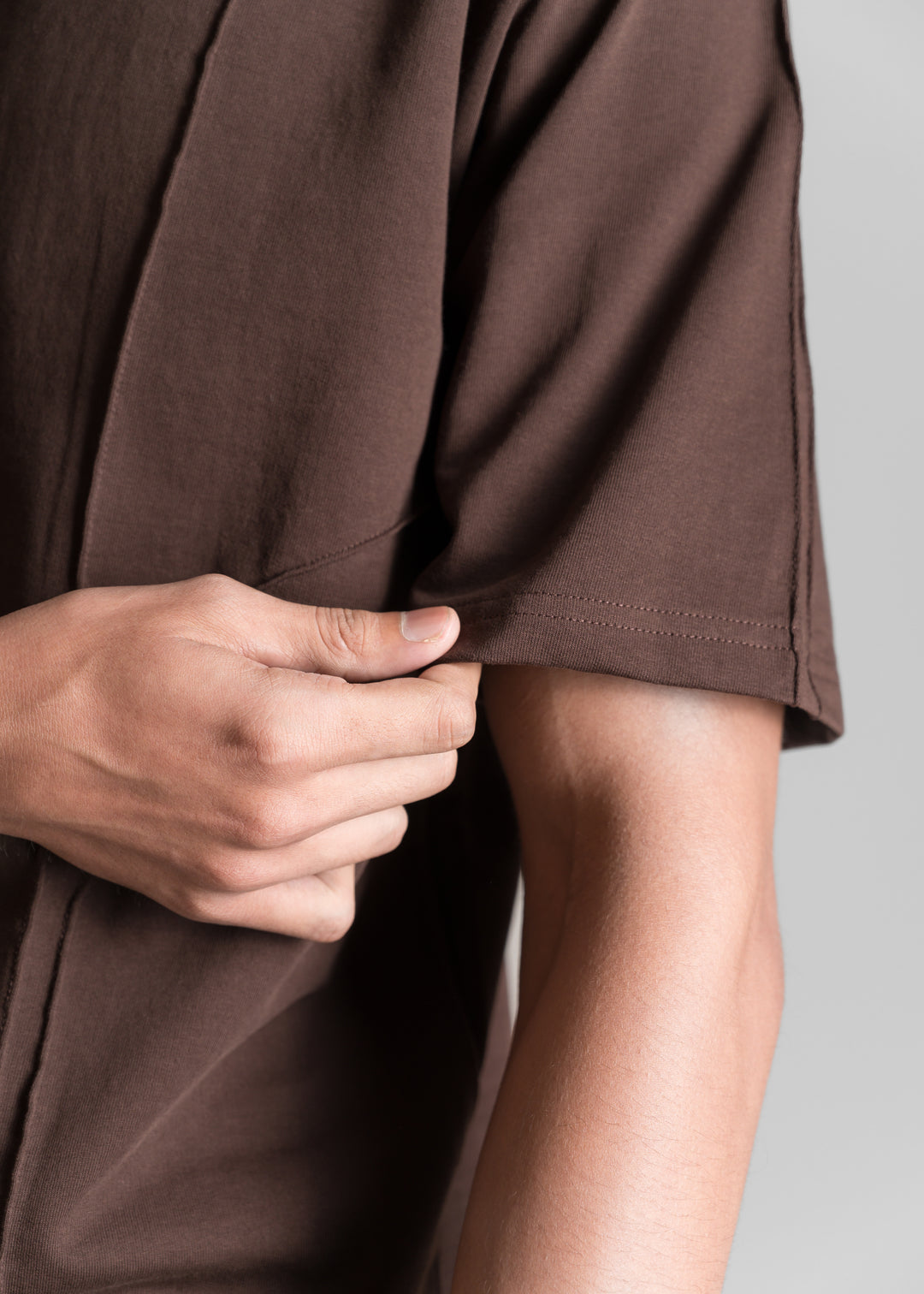Heavy Relaxed Ridge T-shirt — Dark Brown