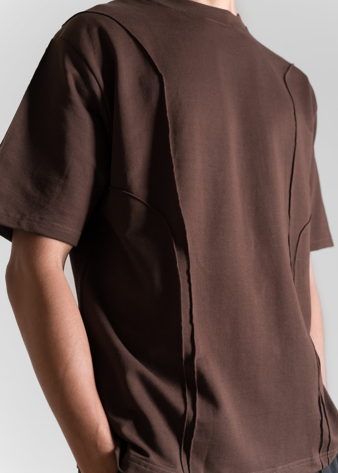 Heavy Relaxed Ridge T-shirt — Dark Brown