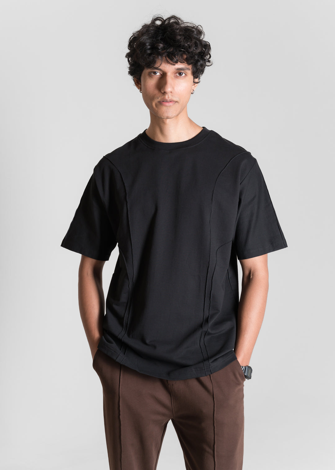 Heavy Relaxed Ridge T-shirt — Black