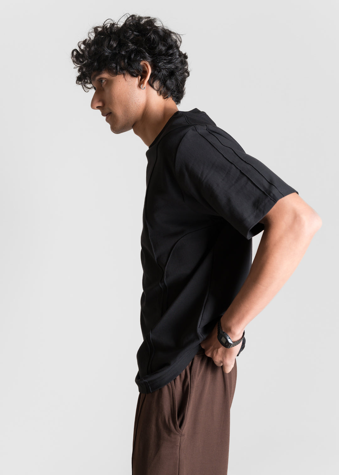 Heavy Relaxed Ridge T-shirt — Black