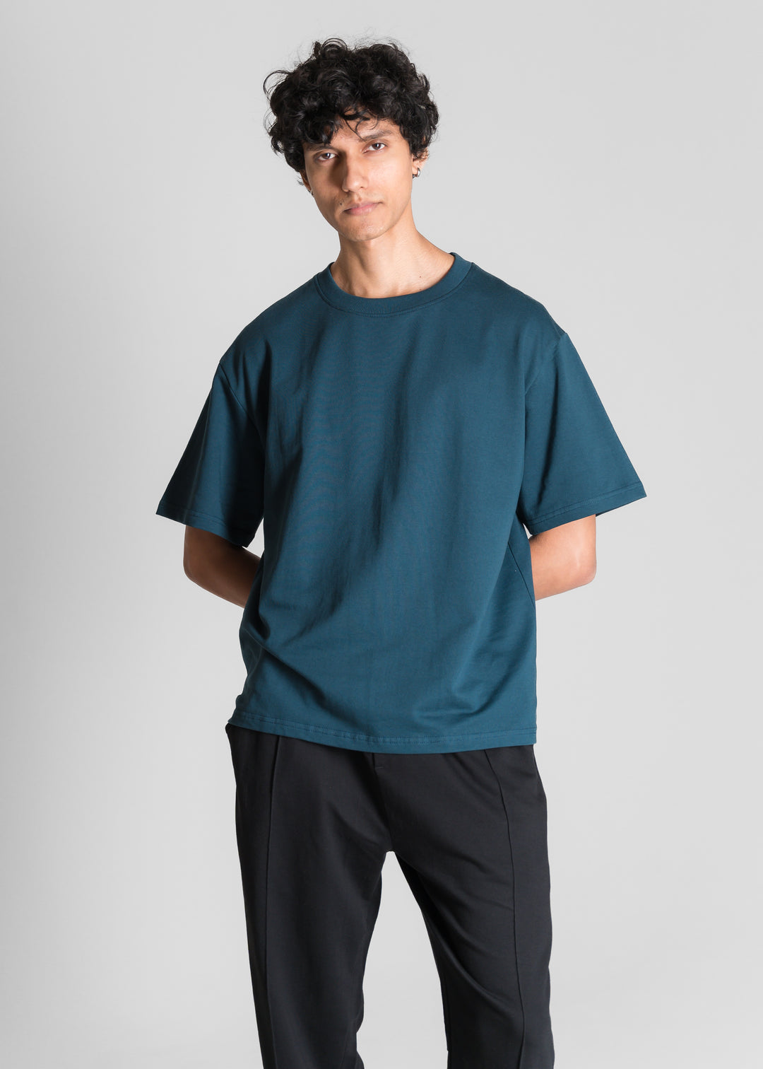 Heavy Box-Fit T-shirt — Deep Teal
