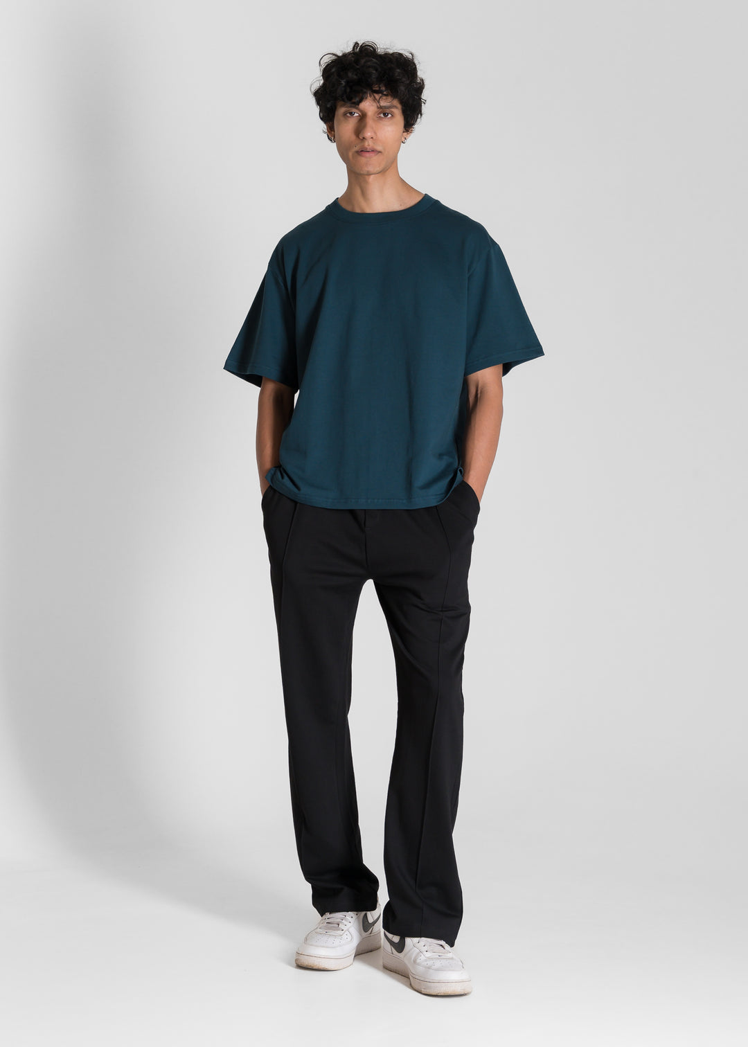 Heavy Box-Fit T-shirt — Deep Teal