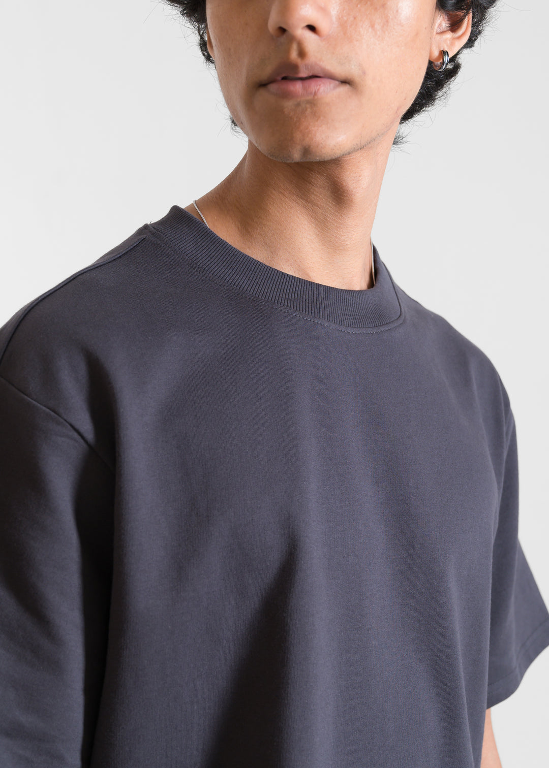 Heavy Box-Fit T-shirt — Dark Grey