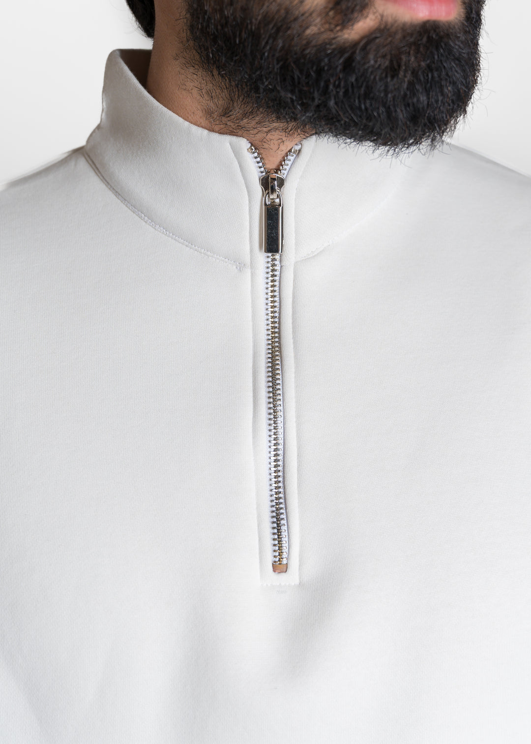 Step-Out Half-Zip Sweatshirt — Off-White