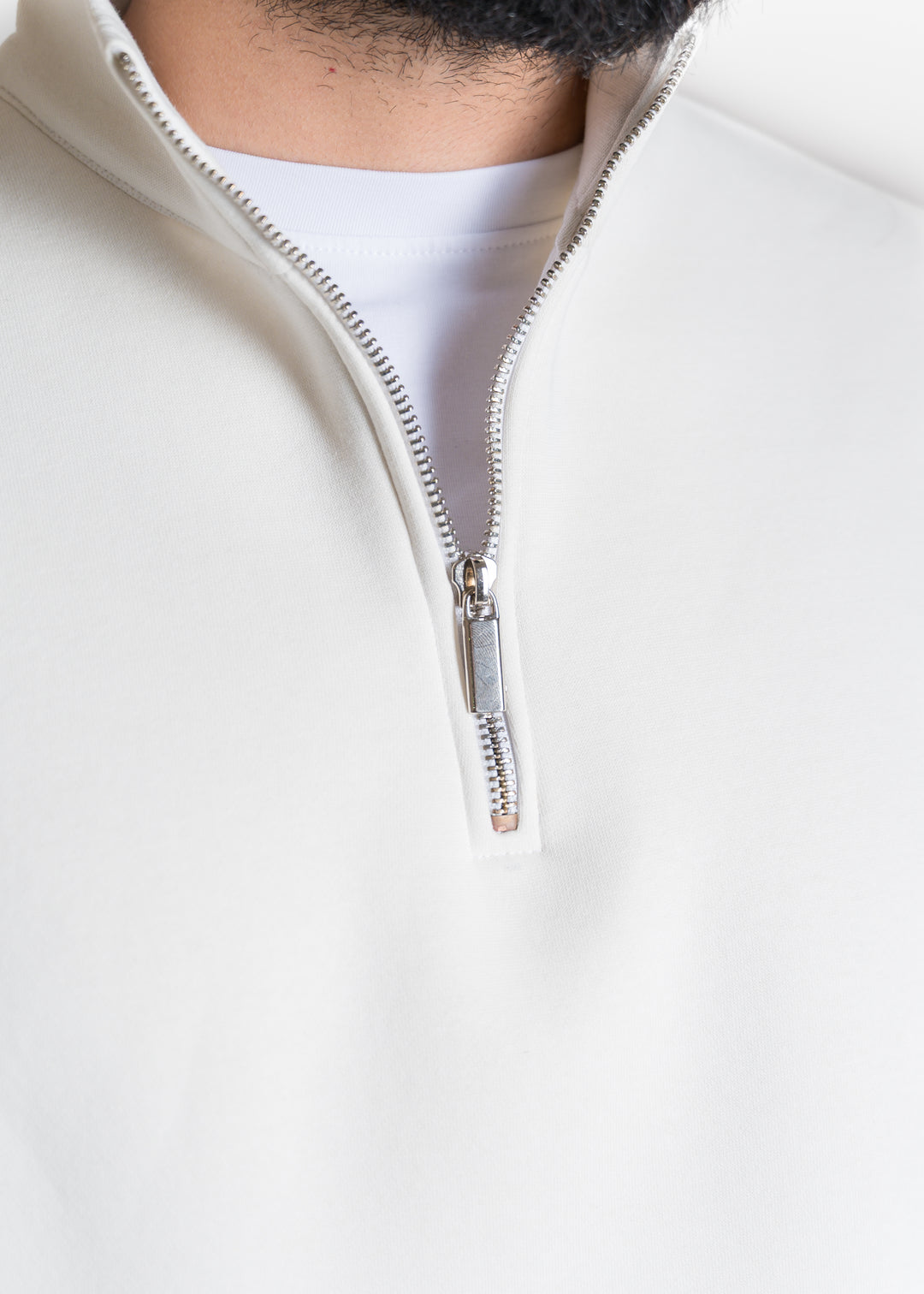 Step-Out Half-Zip Sweatshirt — Off-White