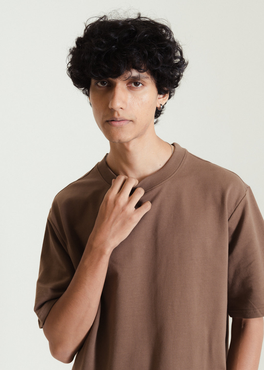 Brown — Heavy Weight Cropped (Box Fit) T-shirt