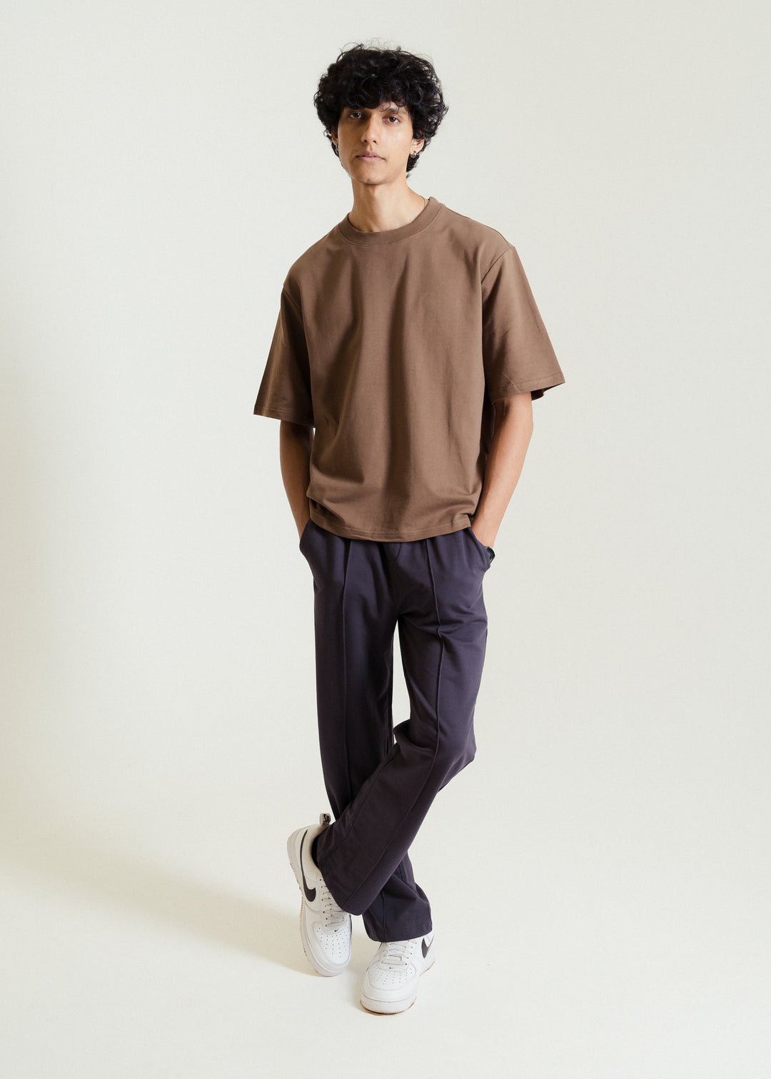 Brown — Heavy Weight Cropped (Box Fit) T-shirt