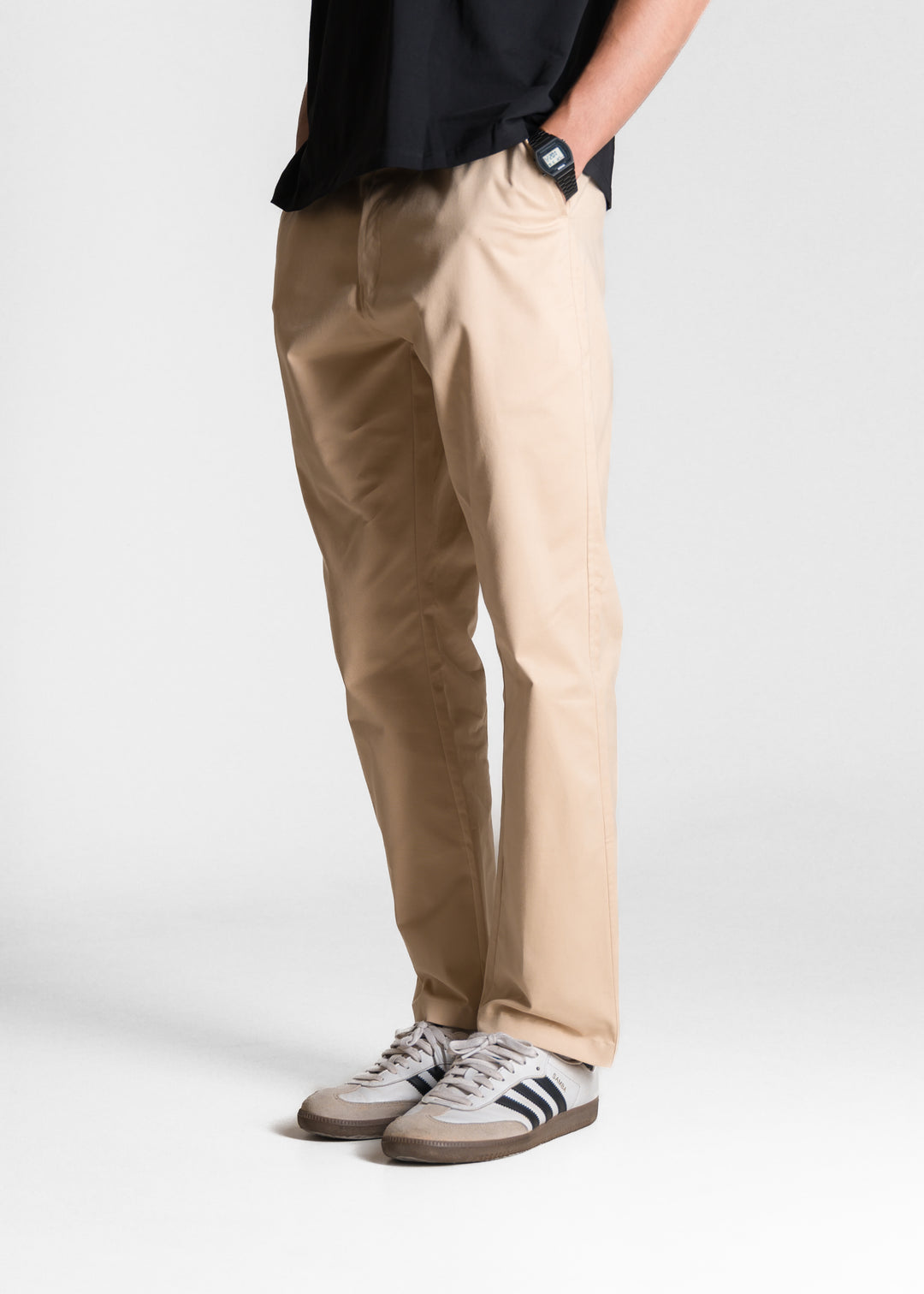 Classic Relaxed Chinos — Beige