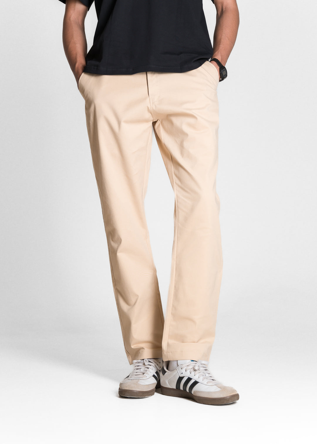 Classic Relaxed Chinos — Beige
