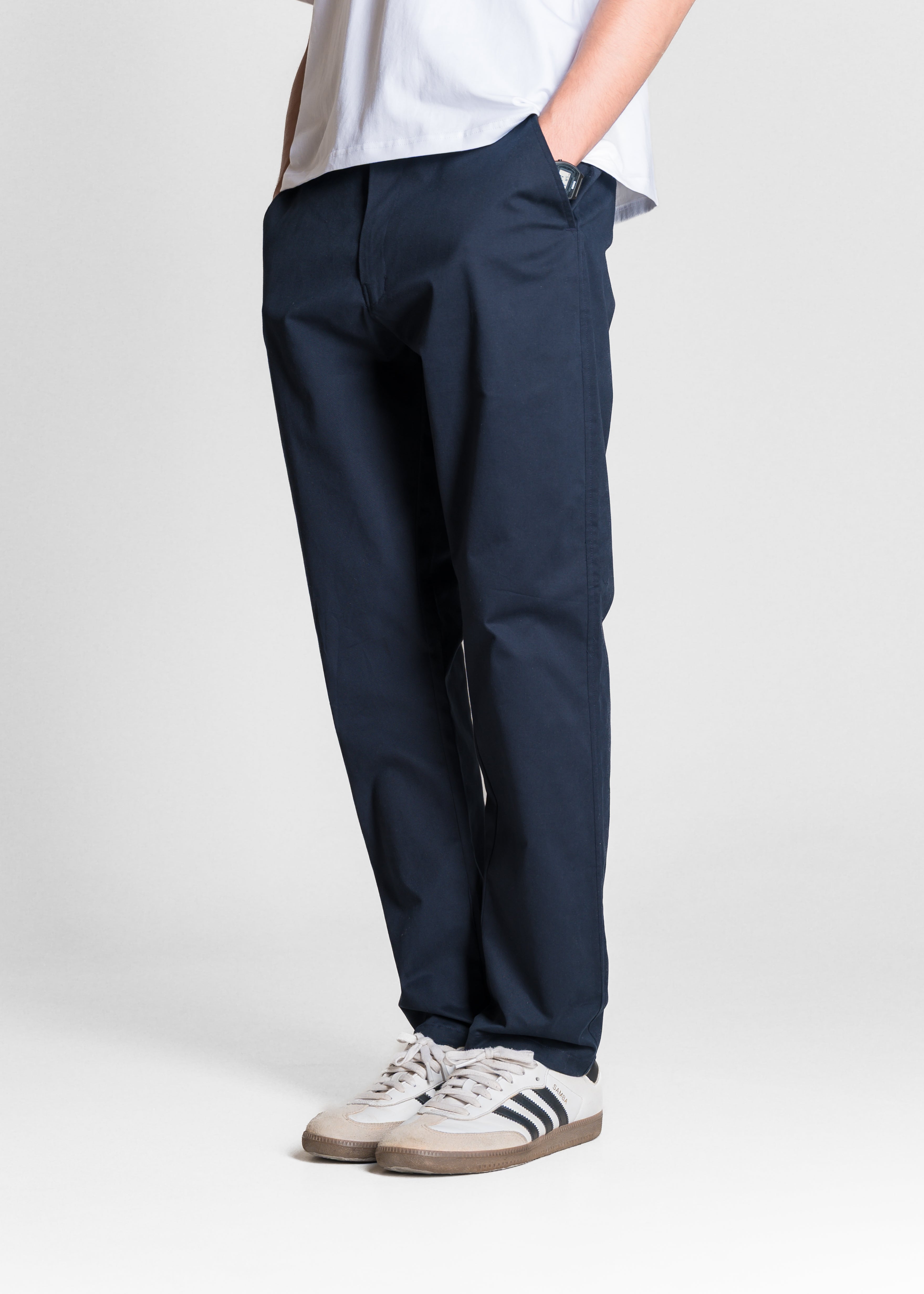 Classic Relaxed Chinos — Navy Blue – Desi Minimals