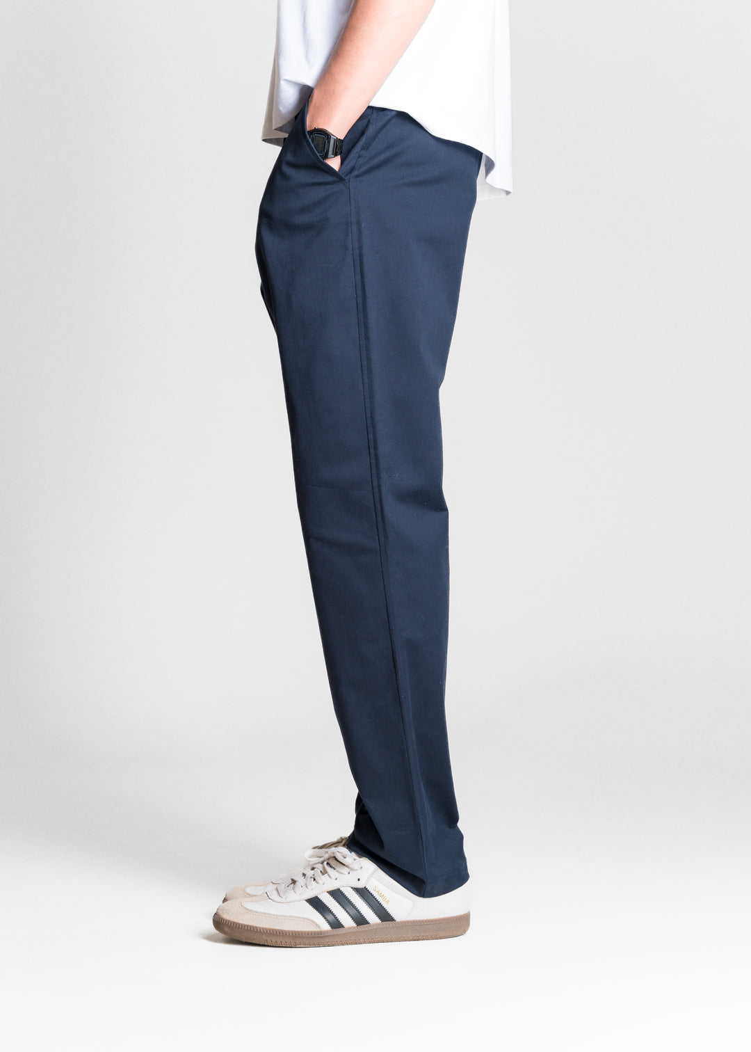 Classic Relaxed Chinos — Navy Blue