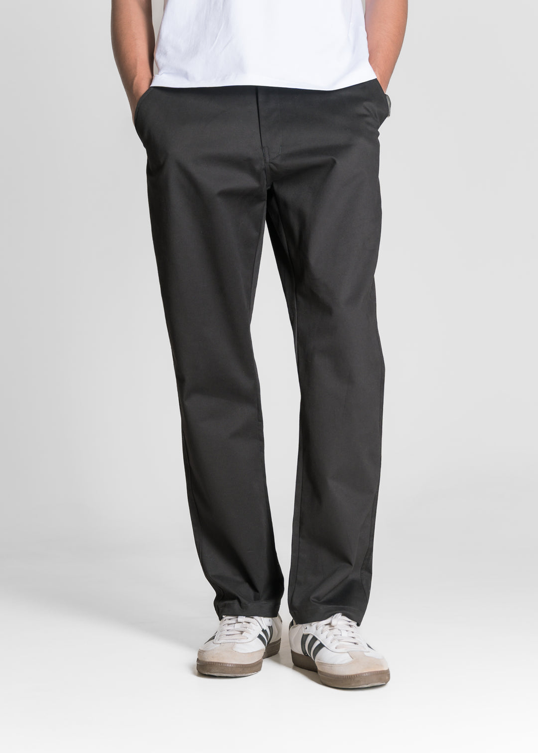 Classic Relaxed Chinos — Black