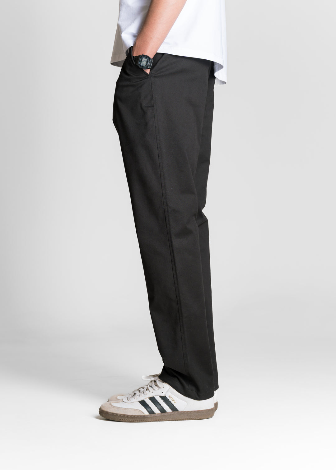 Classic Relaxed Chinos — Black