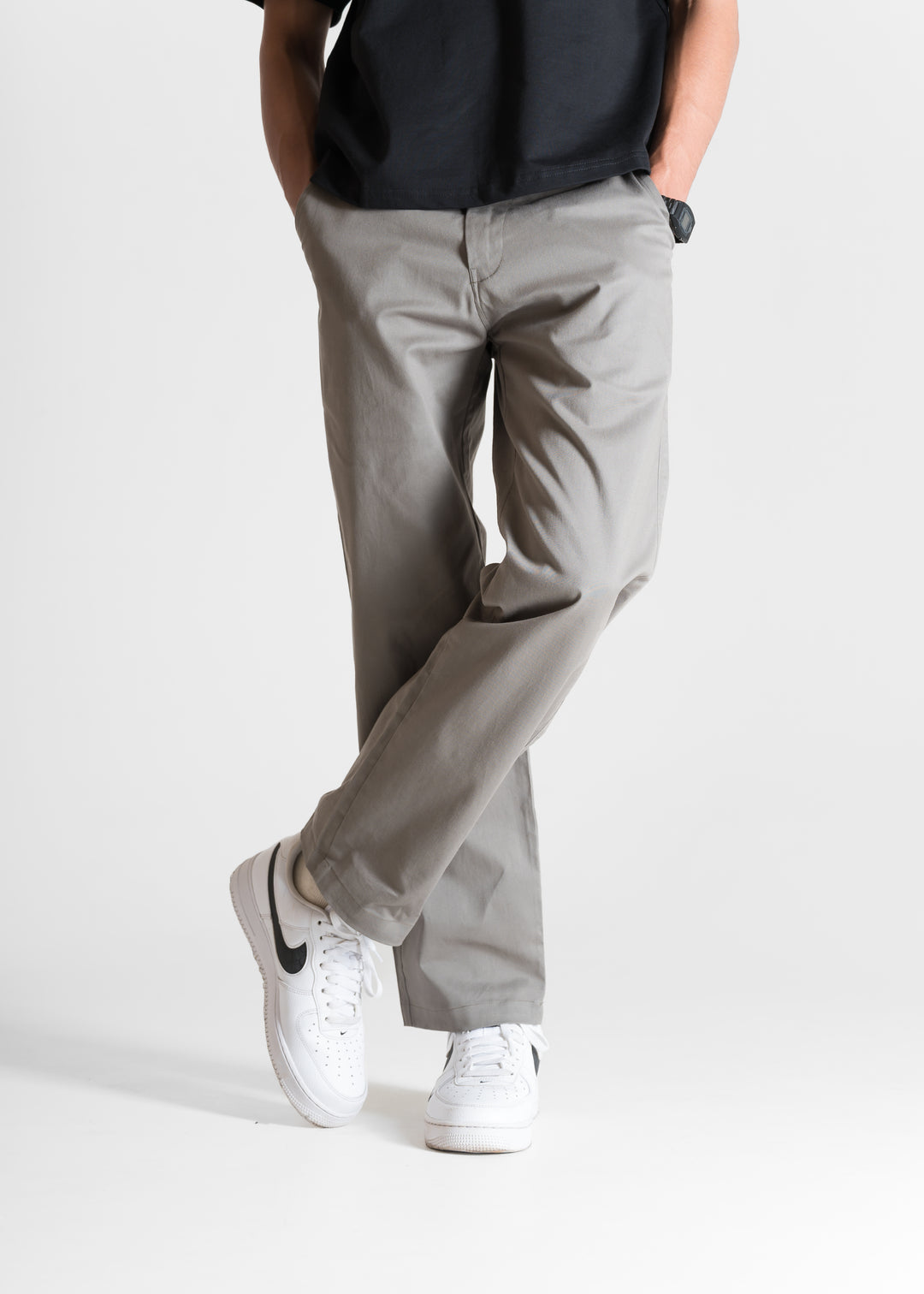 Classic Relaxed Chinos — Grey