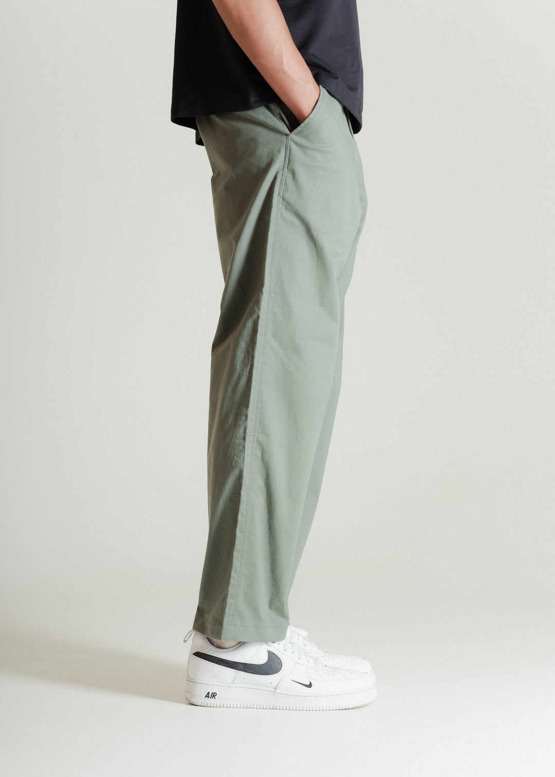 Muted Green — Relaxed Chinos