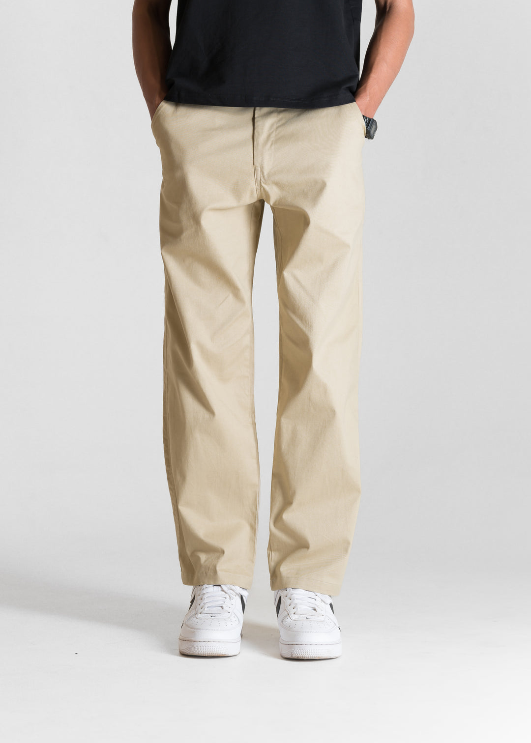 Classic Relaxed Chinos — Beige