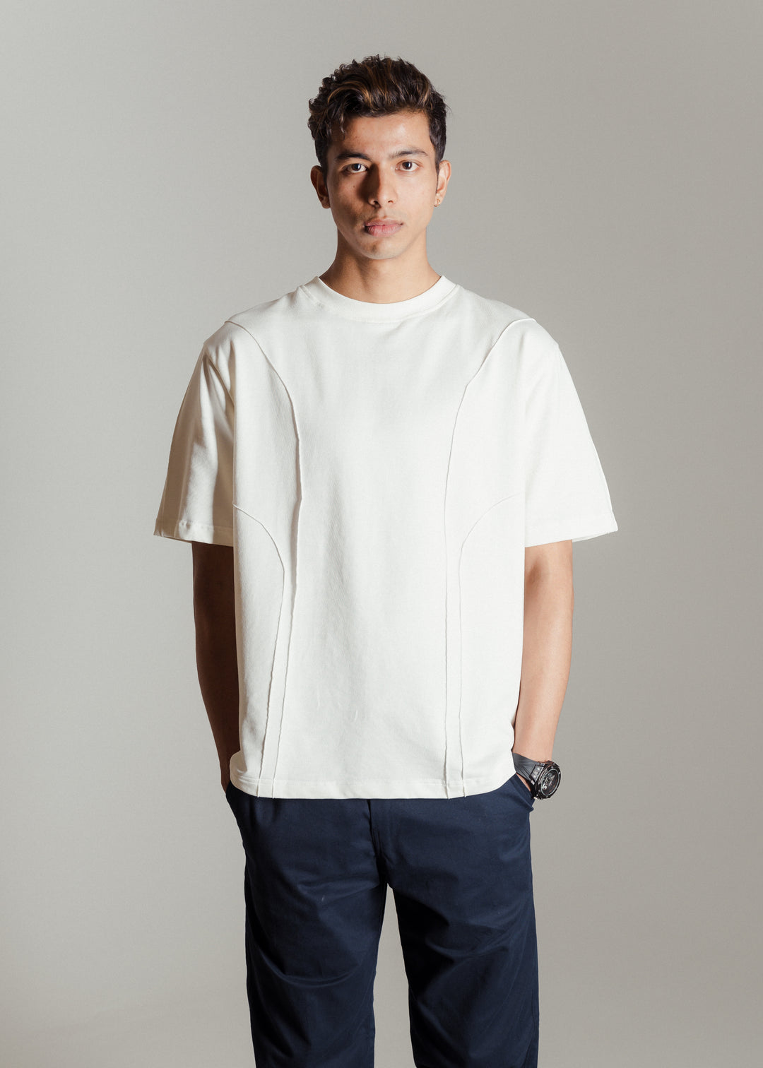 Heavy Relaxed Ridge T-shirt — Off White