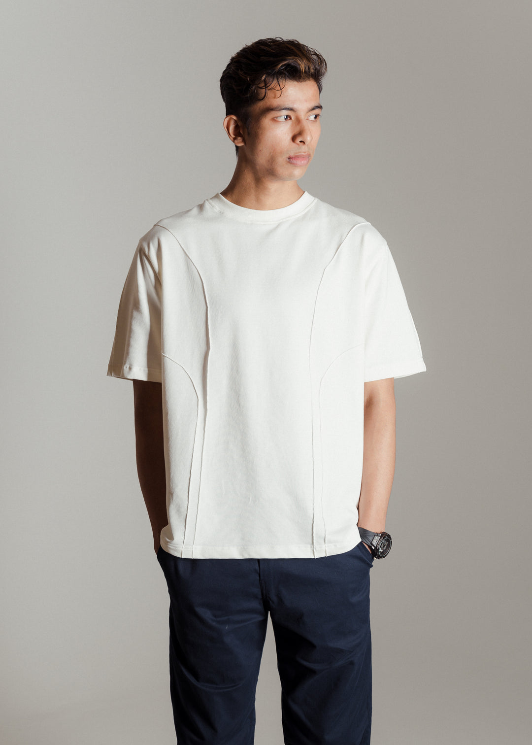 Heavy Relaxed Ridge T-shirt — Off White