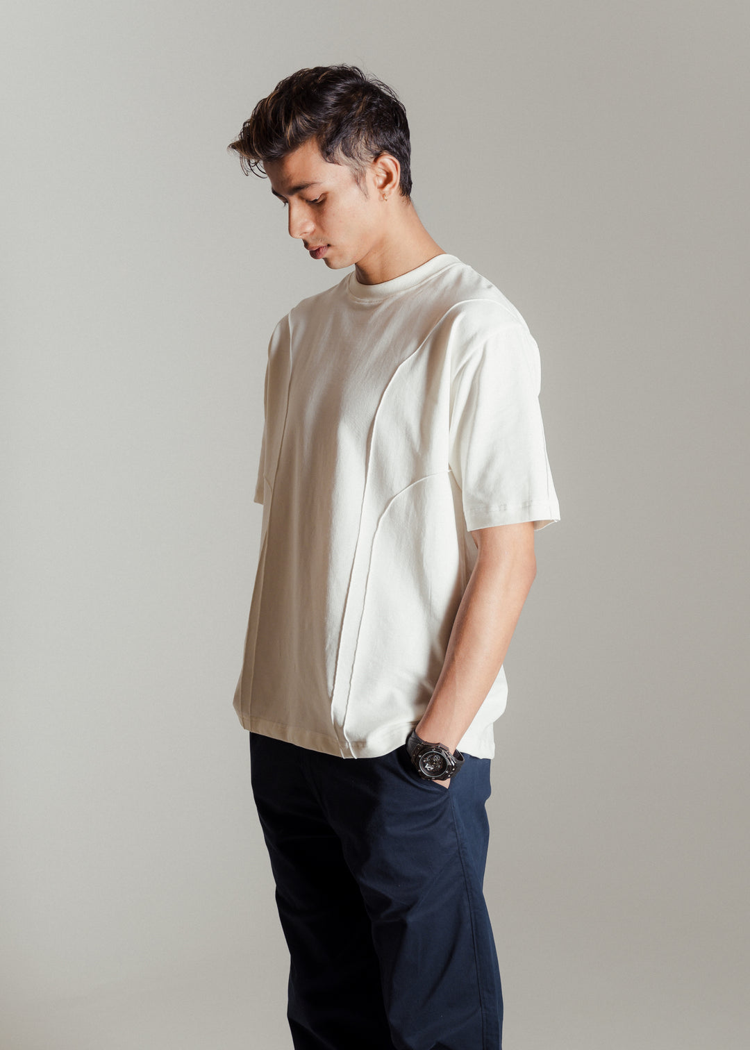 Heavy Relaxed Ridge T-shirt — Off White