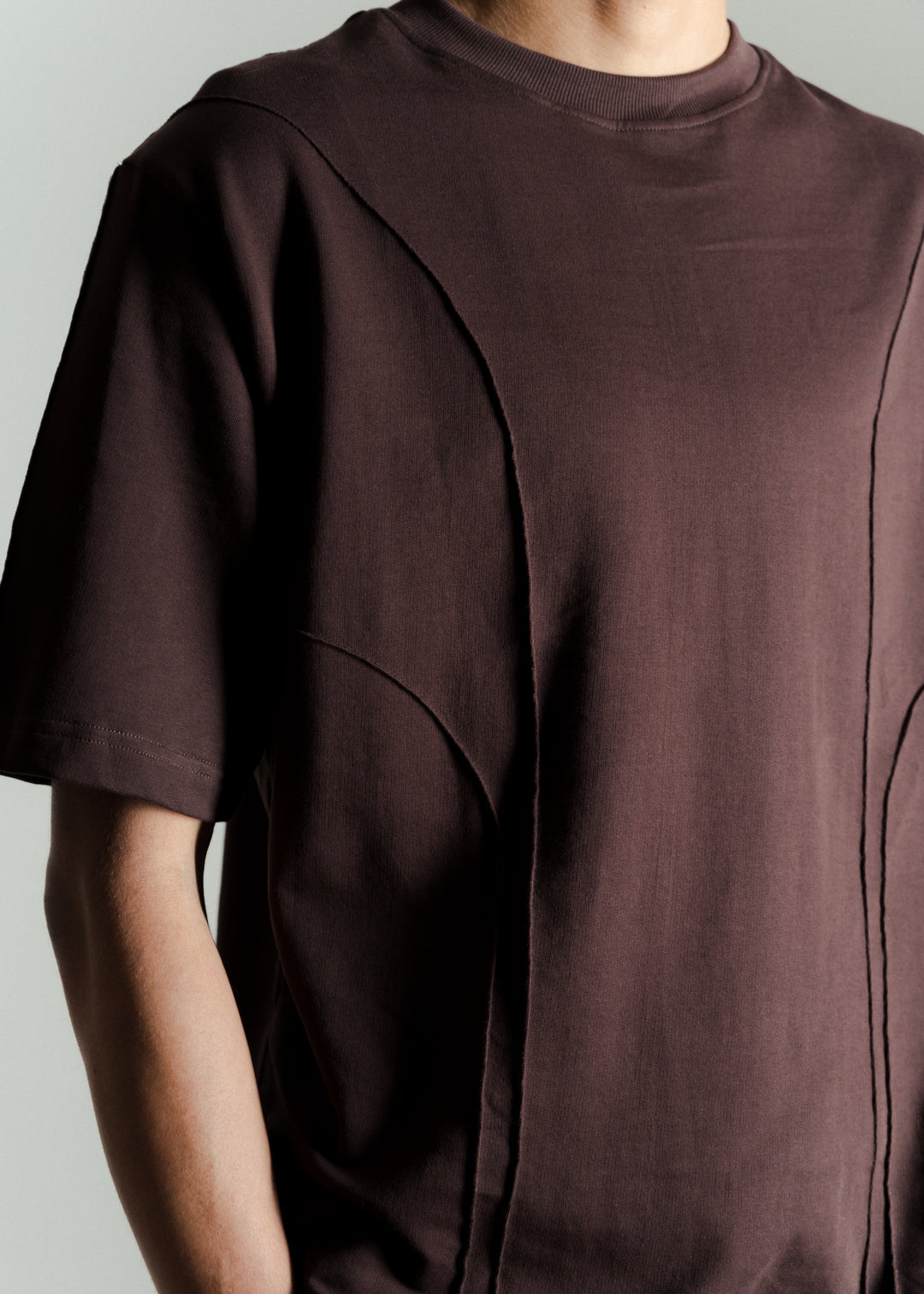 Heavy Relaxed Ridge T-shirt — Dark Brown