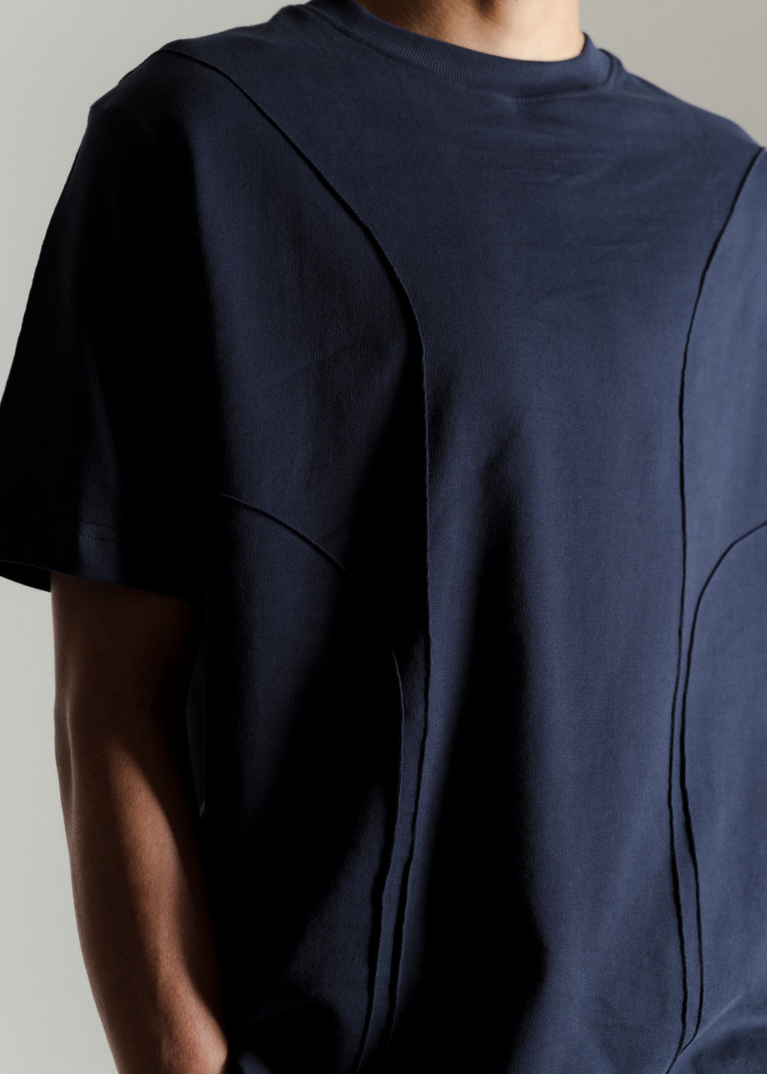 Heavy Relaxed Ridge T-shirt — Navy Blue