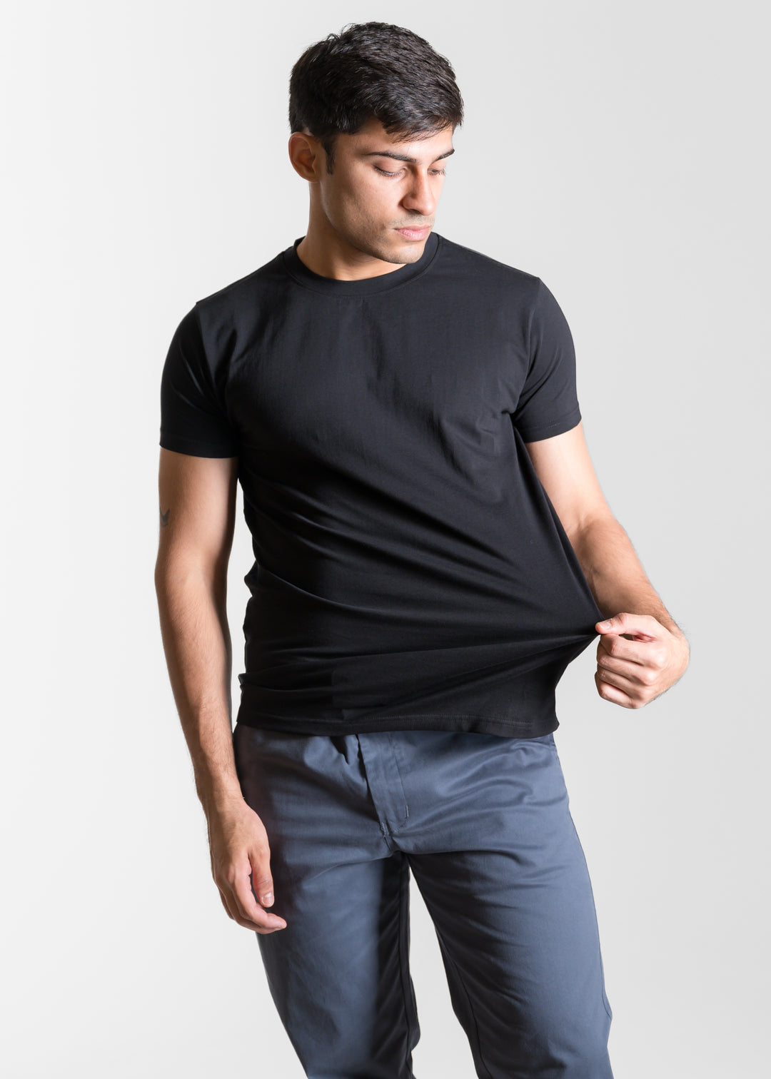 Stretch Slim Core T-shirt — Black