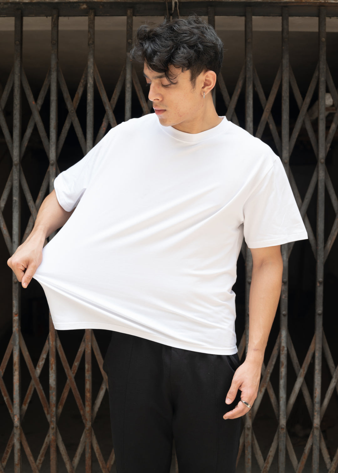 Stretch Box-Fit T-shirt — White