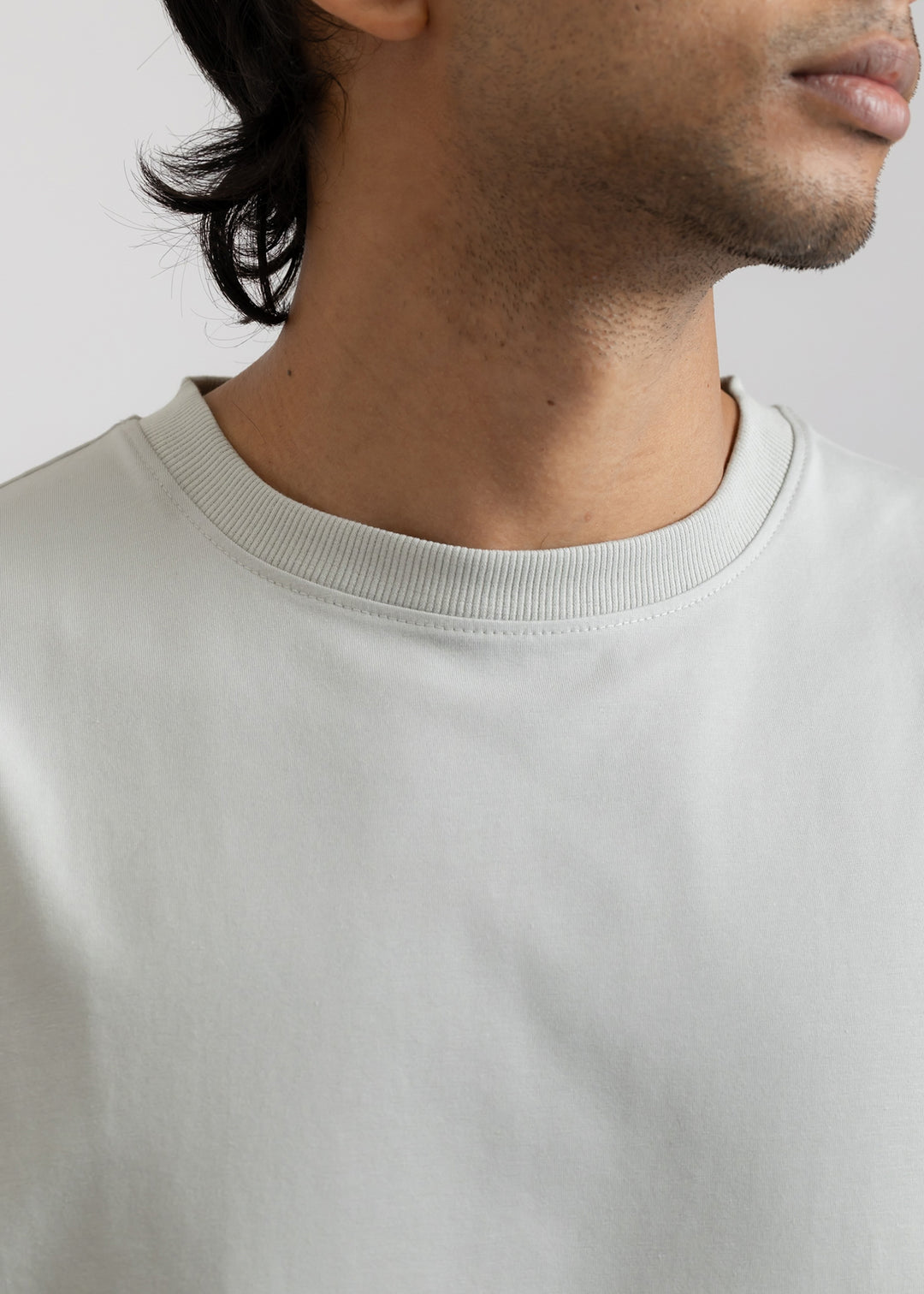 Stretch Box-Fit T-shirt — Steel Grey